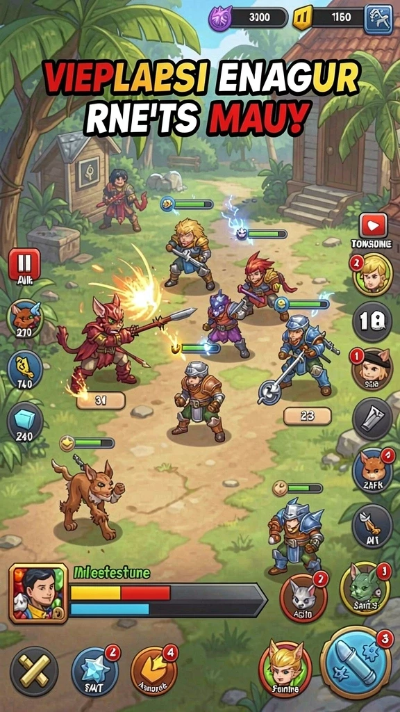 Screenshot menampilkan karakter utama yang siap bertarung.