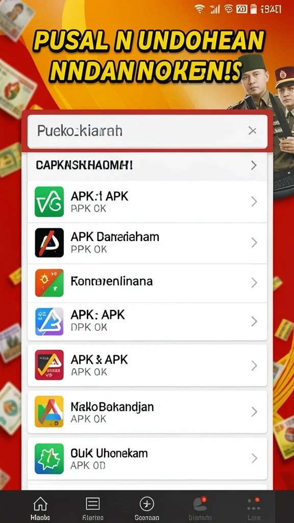 Tampilan awal yang menarik dengan menu navigasi yang intuitif.