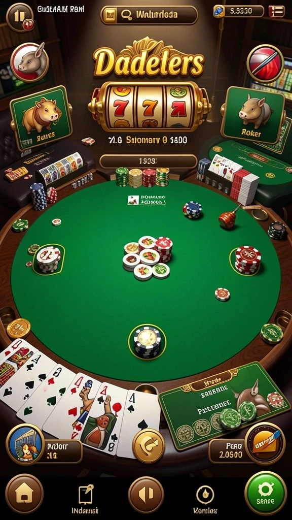 Screenshot menampilkan menu utama DANA777 yang menarik.