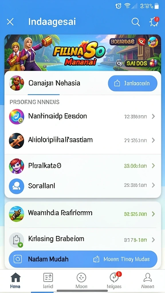 Tampilan awal permainan yang memukau.