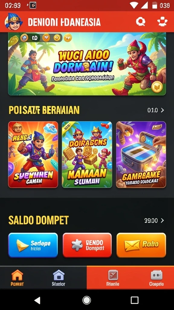 Berbagai pilihan permainan yang membuat tidak bosan.