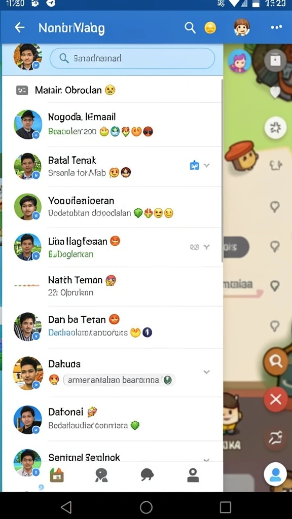 Fitur leaderboard yang menunjukkan peringkat pemain.
