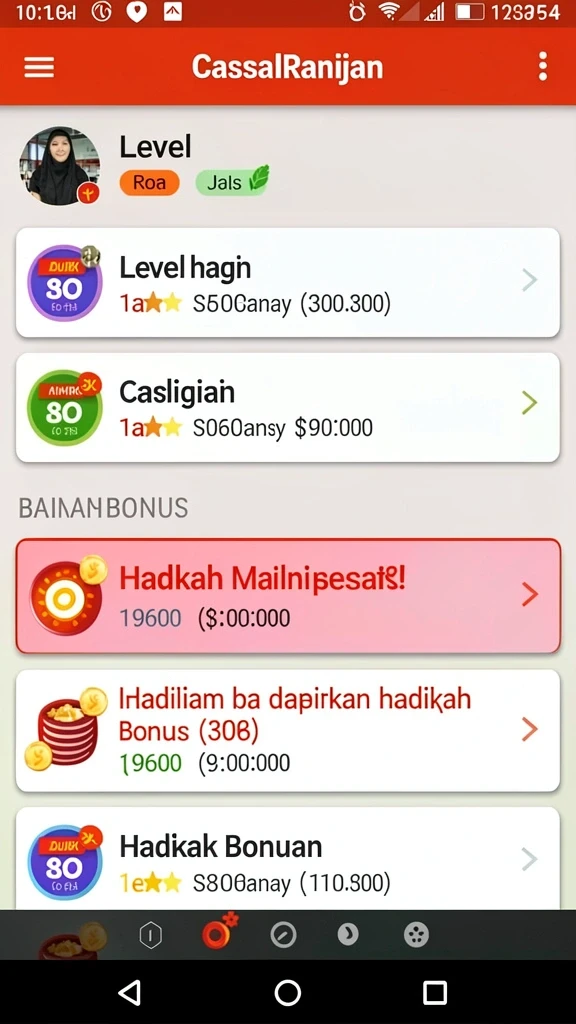 Tantangan seru di setiap level permainan.