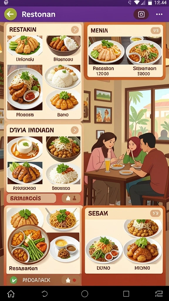 Tampilan antarmuka permainan yang menarik dan intuitif.