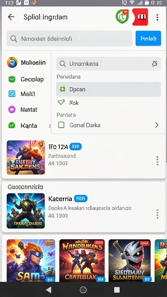 Beragam pilihan permainan yang tersedia.