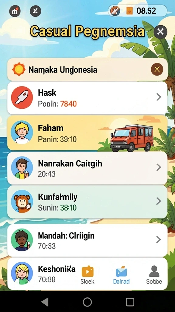 Fitur chat yang memungkinkan interaksi antar pemain.