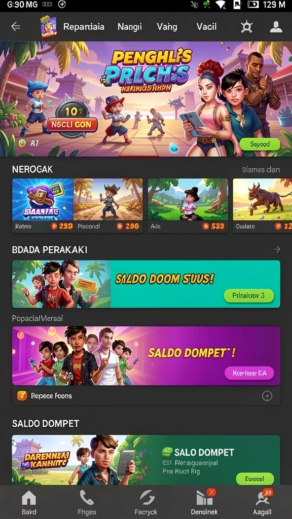 Tampilan awal YUMETOTO yang cerah dan menarik.